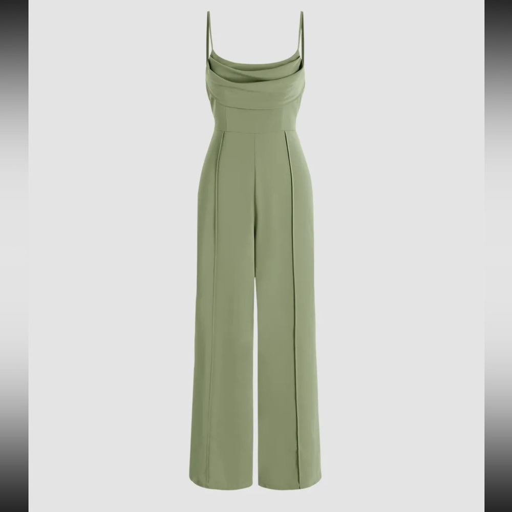 Cider Sage Green Jumpsuit